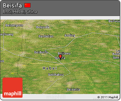 Satellite Panoramic Map of Beisifa