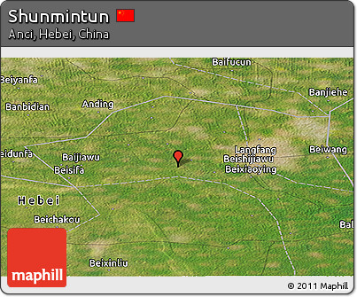 Satellite Panoramic Map of Shunmintun