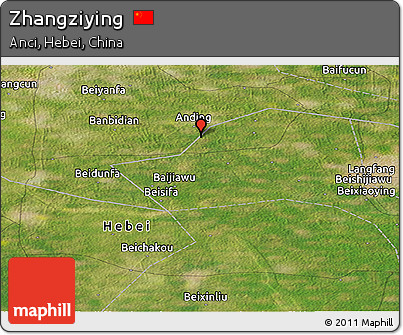 Satellite Panoramic Map of Zhangziying