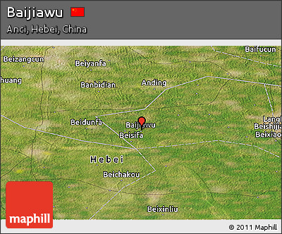 Satellite Panoramic Map of Baijiawu
