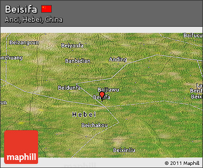 Satellite Panoramic Map of Beisifa
