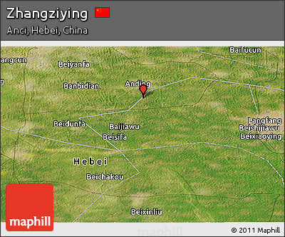 Satellite Panoramic Map of Zhangziying