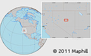Gray Location Map of the area around 39° 30' 19" N, 116° 22' 30" W