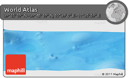 Political Panoramic Map of the Area around 39° 30' 19" N, 11° 7' 30" E