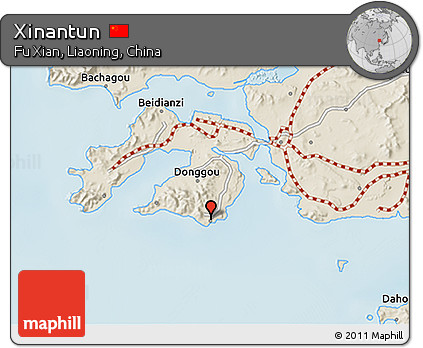 Shaded Relief 3D Map of Xinantun