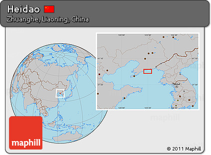 Gray Location Map of Heidao
