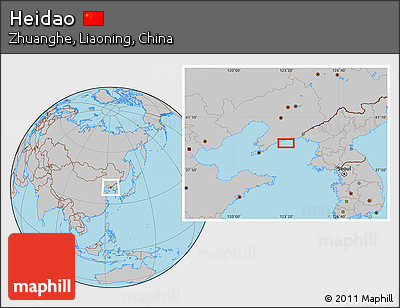 Gray Location Map of Heidao
