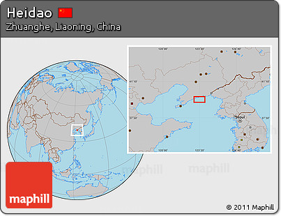 Gray Location Map of Heidao