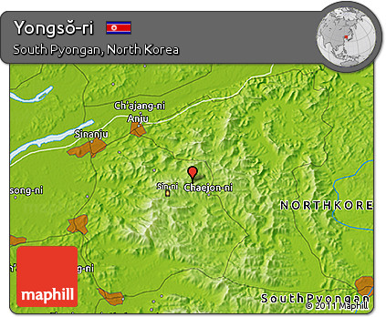Physical 3D Map of Yongsŏ-ri