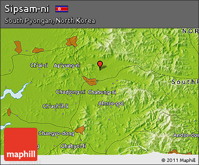 Physical 3D Map of Sipsam-ni