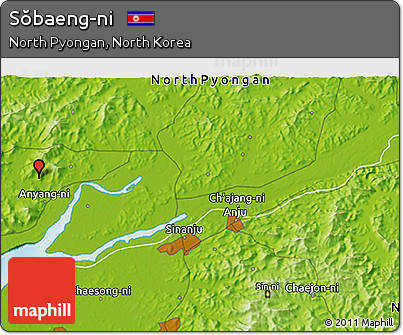 Physical 3D Map of Sŏbaeng-ni