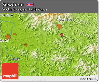 Physical 3D Map of Suwŏn-ni