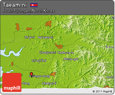 Physical 3D Map of Taeam-ni
