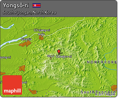 Physical 3D Map of Yongsŏ-ri