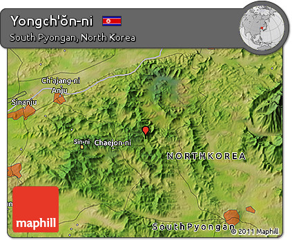 Satellite 3D Map of Yongch'ŏn-ni