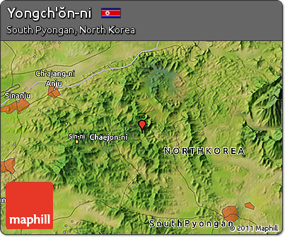 Satellite 3D Map of Yongch'ŏn-ni