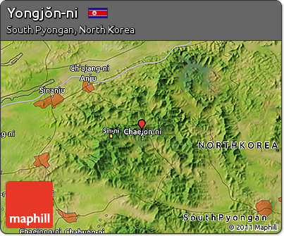 Satellite 3D Map of Yongjŏn-ni