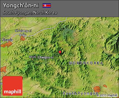 Satellite 3D Map of Yongch'ŏn-ni