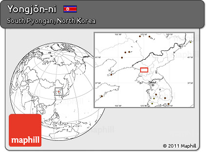 Blank Location Map of Yongjŏn-ni