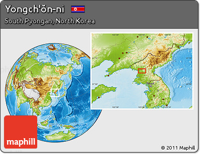 Physical Location Map of Yongch'ŏn-ni