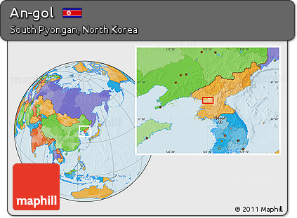 Political Location Map of An-gol