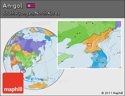 Political Location Map of An-gol