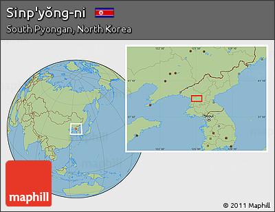 Savanna Style Location Map of Sinp'yŏng-ni