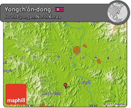 Physical Map of Yongch'ŏn-dong