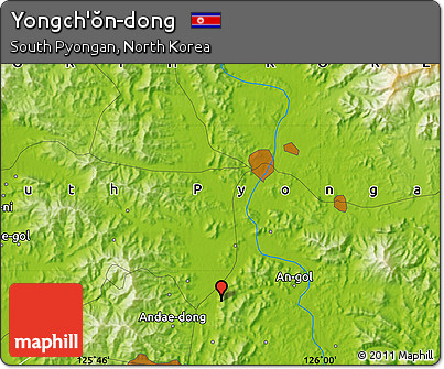 Physical Map of Yongch'ŏn-dong