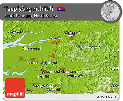 Physical Panoramic Map of Taep'yŏngnich'il-li