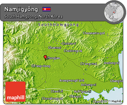 Physical 3D Map of Namjigyŏng