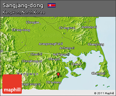 Physical 3D Map of Sangjang-dong