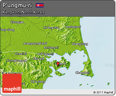 Physical 3D Map of P'ungmu-ri