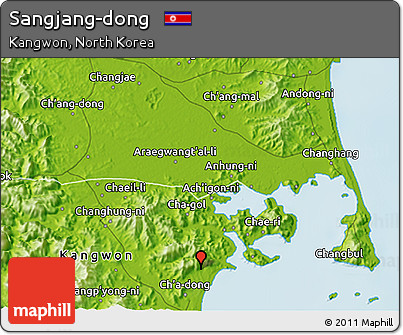 Physical 3D Map of Sangjang-dong