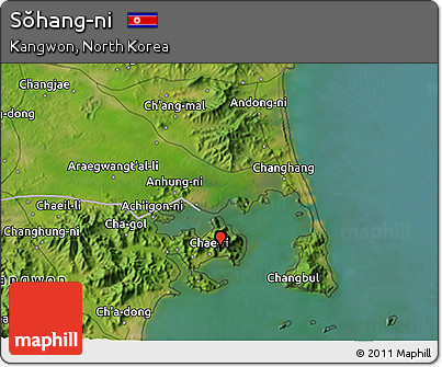 Satellite 3D Map of Sŏhang-ni