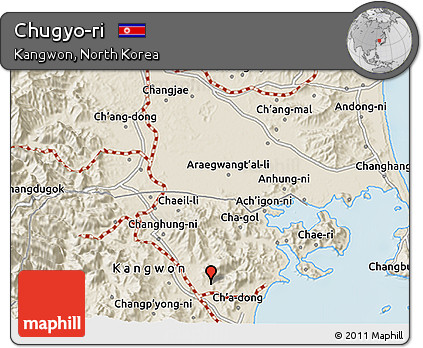 Shaded Relief 3D Map of Chugyo-ri