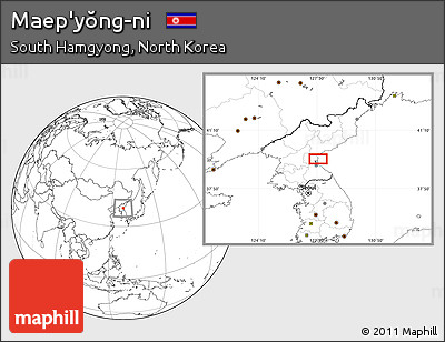 Blank Location Map of Maep'yŏng-ni