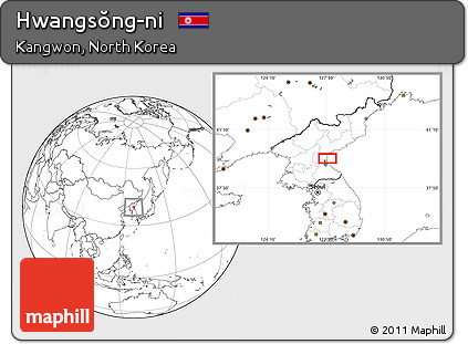 Blank Location Map of Hwangsŏng-ni