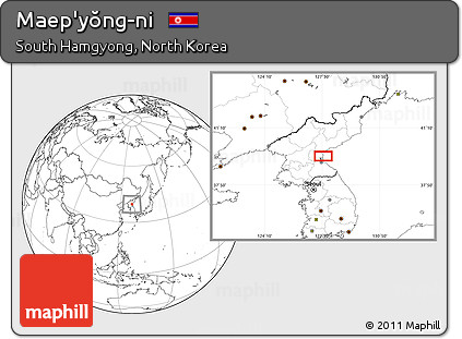 Blank Location Map of Maep'yŏng-ni