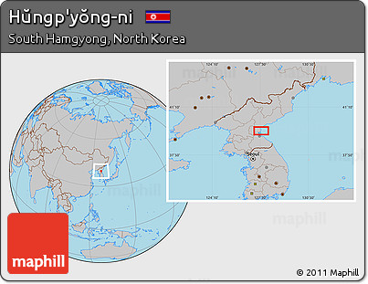 Gray Location Map of Hŭngp'yŏng-ni