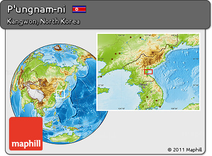 Physical Location Map of P'ungnam-ni