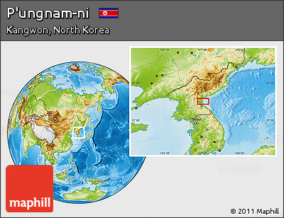 Physical Location Map of P'ungnam-ni