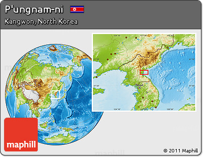 Physical Location Map of P'ungnam-ni