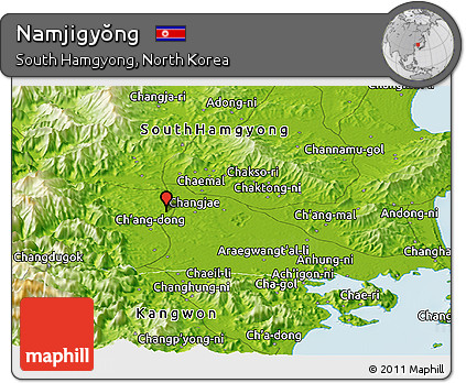 Physical Panoramic Map of Namjigyŏng
