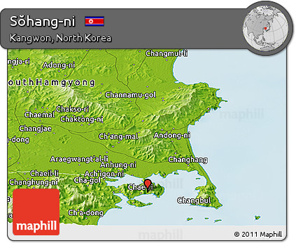 Physical Panoramic Map of Sŏhang-ni
