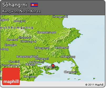 Physical Panoramic Map of Sŏhang-ni
