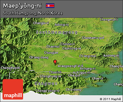 Satellite Panoramic Map of Maep'yŏng-ni