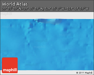Physical 3D Map of the Area around 39° 30' 19" N, 128° 16' 30" W