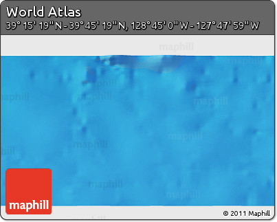 Physical 3D Map of the Area around 39° 30' 19" N, 128° 16' 30" W