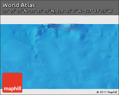 Political 3D Map of the Area around 39° 30' 19" N, 128° 16' 30" W